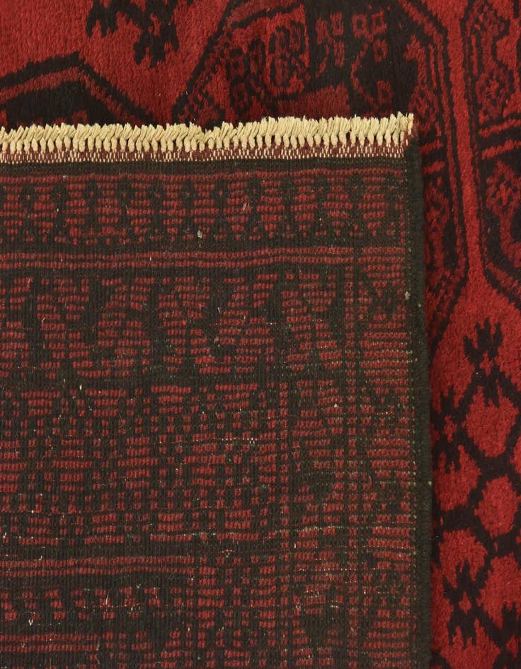 Detail image of  5' x 6' 3  Hand Knotted Afghan Akhche Wool Rug