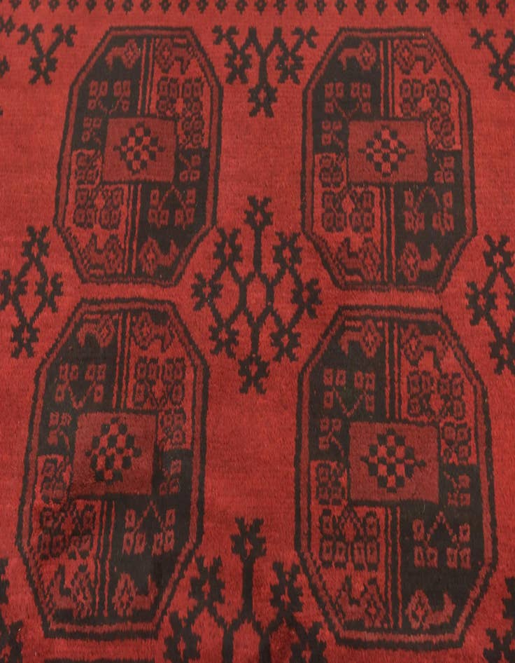 Detail image of  5' x 6' 3  Hand Knotted Afghan Akhche Wool Rug