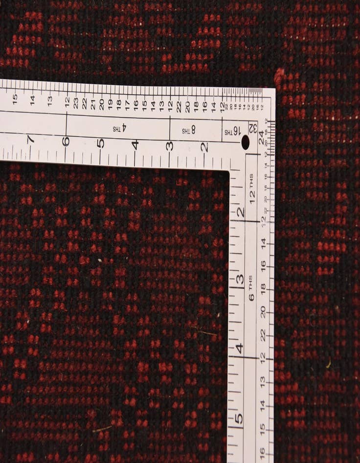 Detail image of  4' 11 x 6' 6  Hand Knotted Afghan Akhche Wool Rug