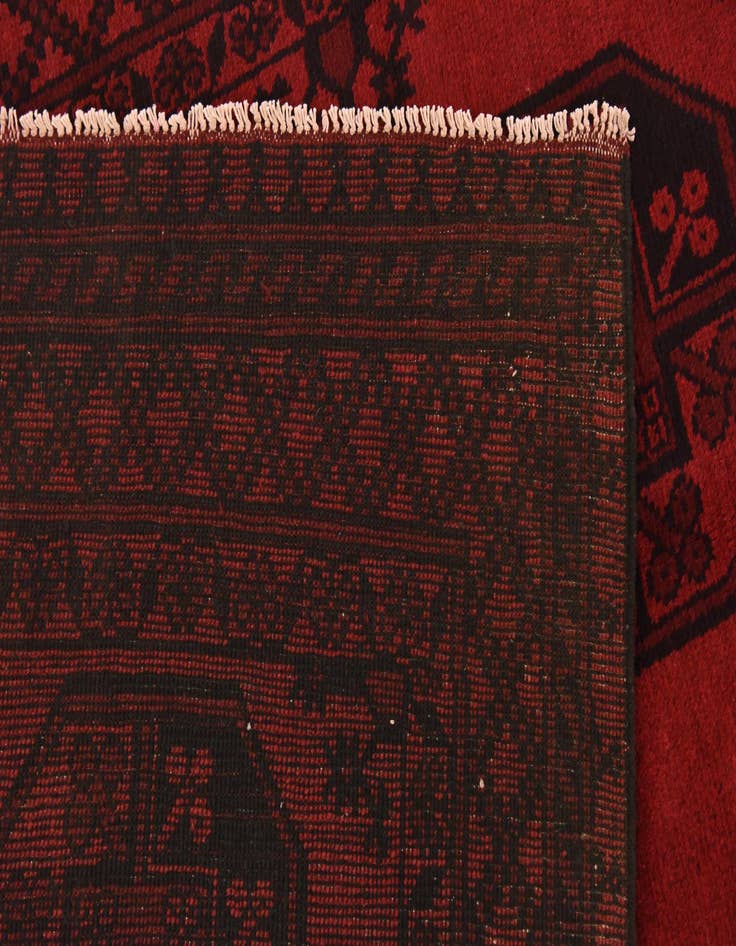 Detail image of  4' 9 x 6' 4  Hand Knotted Afghan Akhche Wool Rug