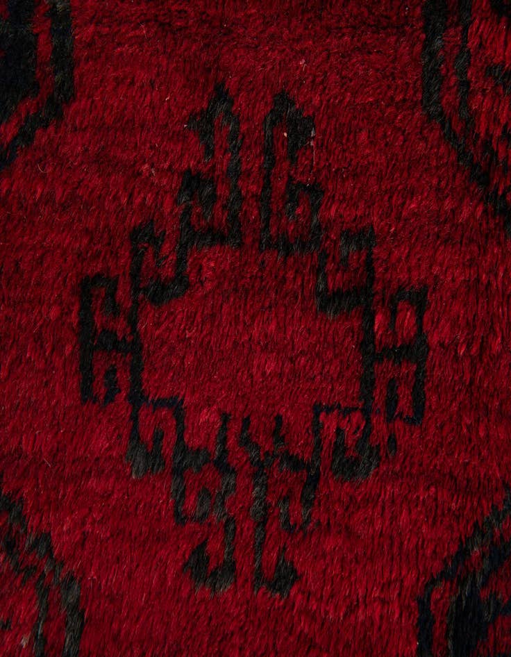 Detail image of  8' 4 x 10' 6  Hand Knotted Afghan Akhche Oriental Wool Rug