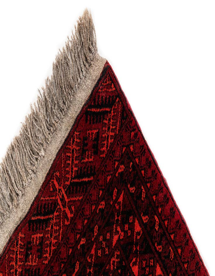 Detail image of  7' x 9' 6  Hand Knotted Afghan Akhche Wool Rug