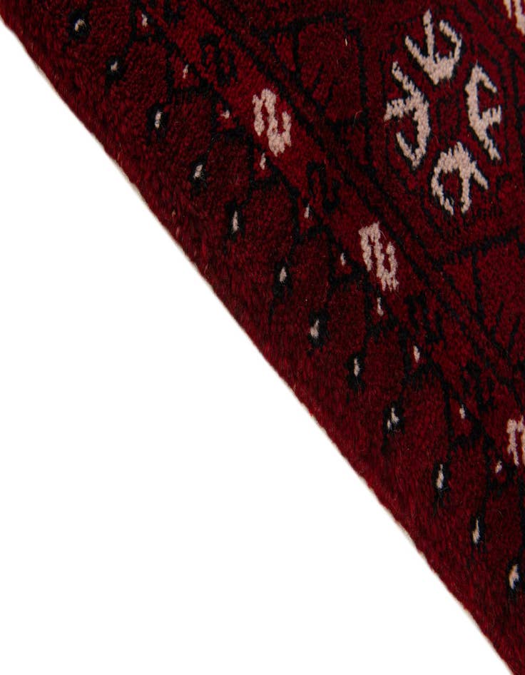 Detail image of  3' 9 x 6' 7  Hand Knotted Afghan Akhche Wool Rug