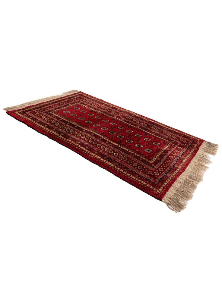 Detail image of  3' 7 x 5' 11  Hand Knotted Afghan Akhche Wool Rug