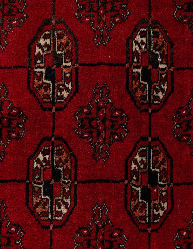 Detail image of  3' 7 x 5' 11  Hand Knotted Afghan Akhche Wool Rug