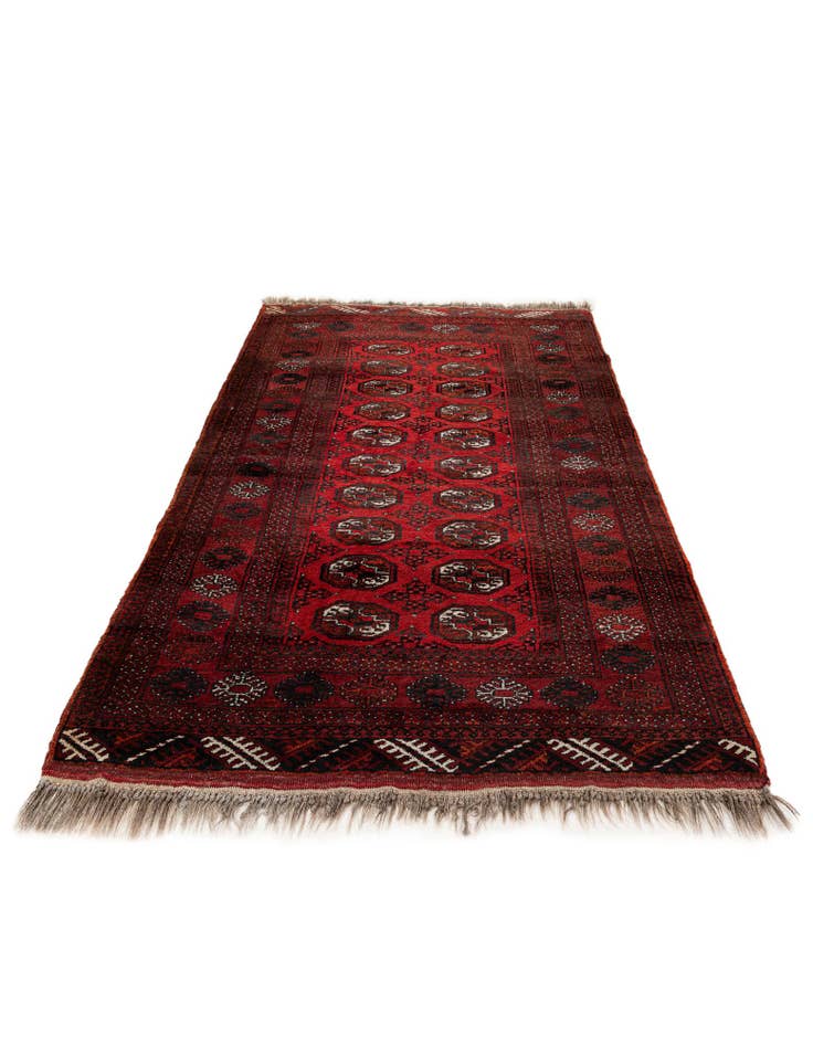 Detail image of  3' 6 x 6' 1  Hand Knotted Afghan Akhche Wool Rug