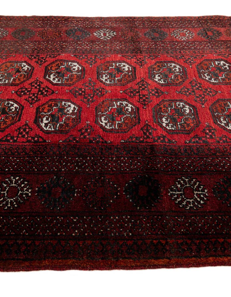 Detail image of  3' 6 x 6' 1  Hand Knotted Afghan Akhche Wool Rug