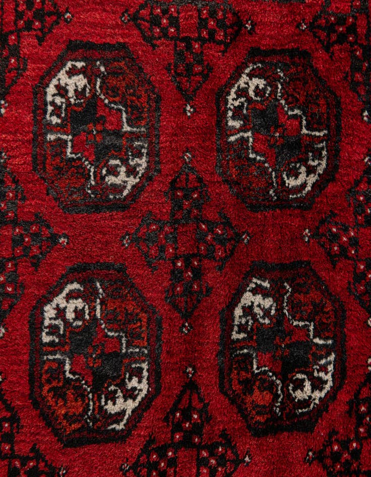 Detail image of  3' 6 x 6' 1  Hand Knotted Afghan Akhche Wool Rug