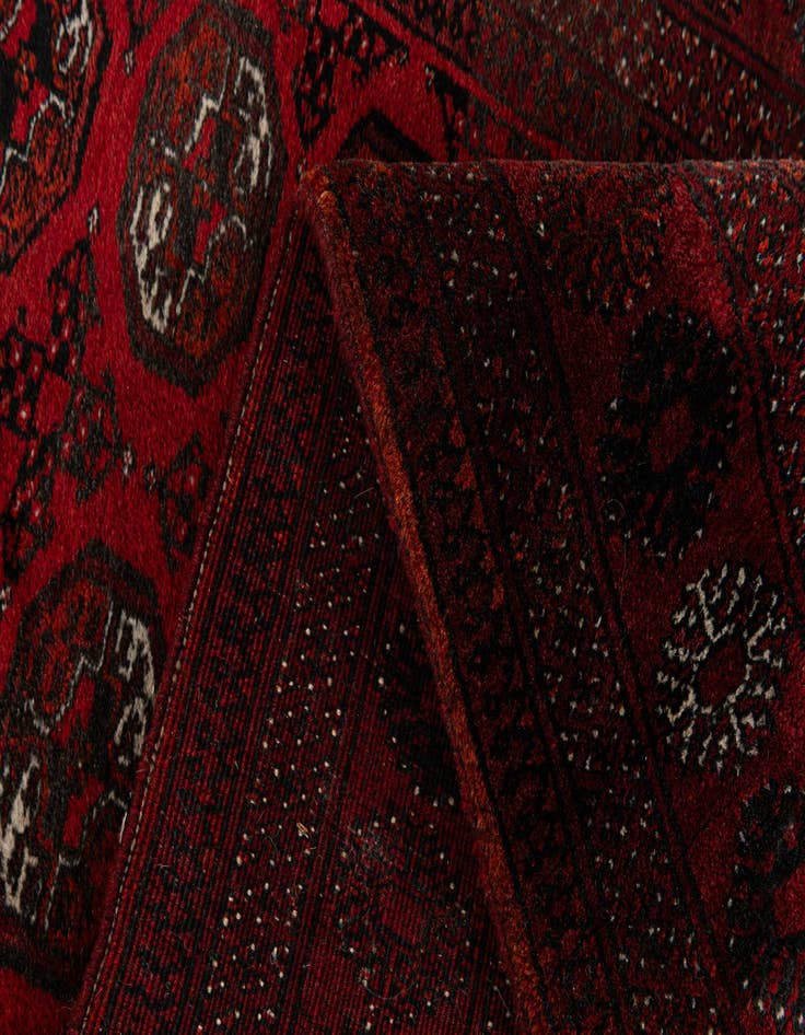 Detail image of  3' 6 x 6' 1  Hand Knotted Afghan Akhche Wool Rug