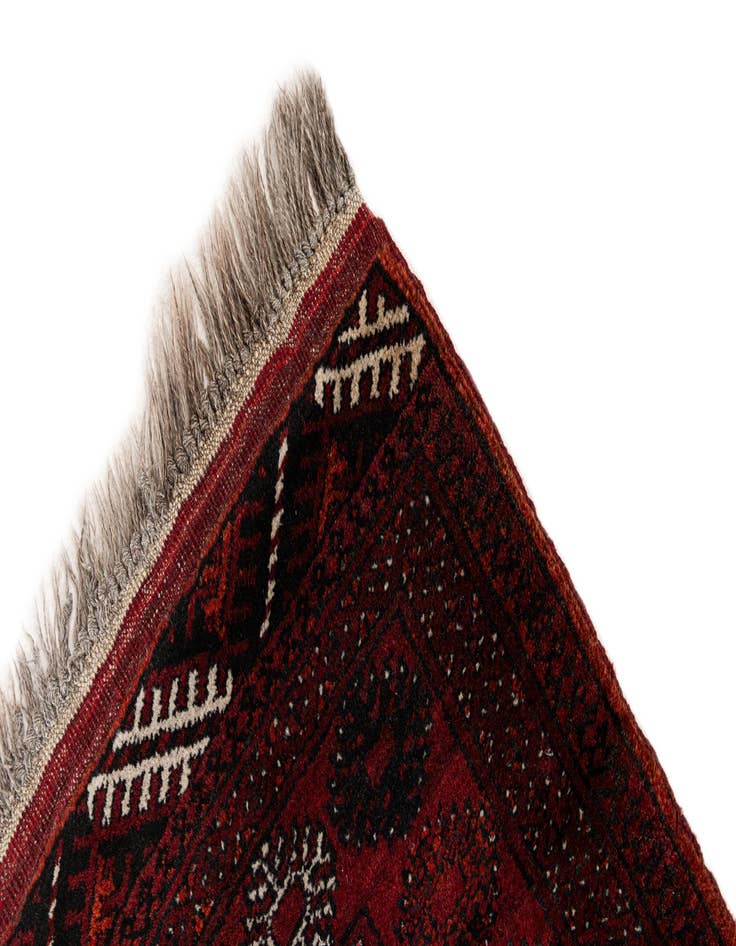 Detail image of  3' 6 x 6' 1  Hand Knotted Afghan Akhche Wool Rug