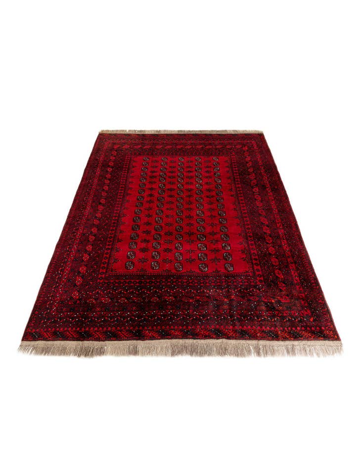 Detail image of  8' 4 x 11' 4  Hand Knotted Afghan Akhche Wool Rug