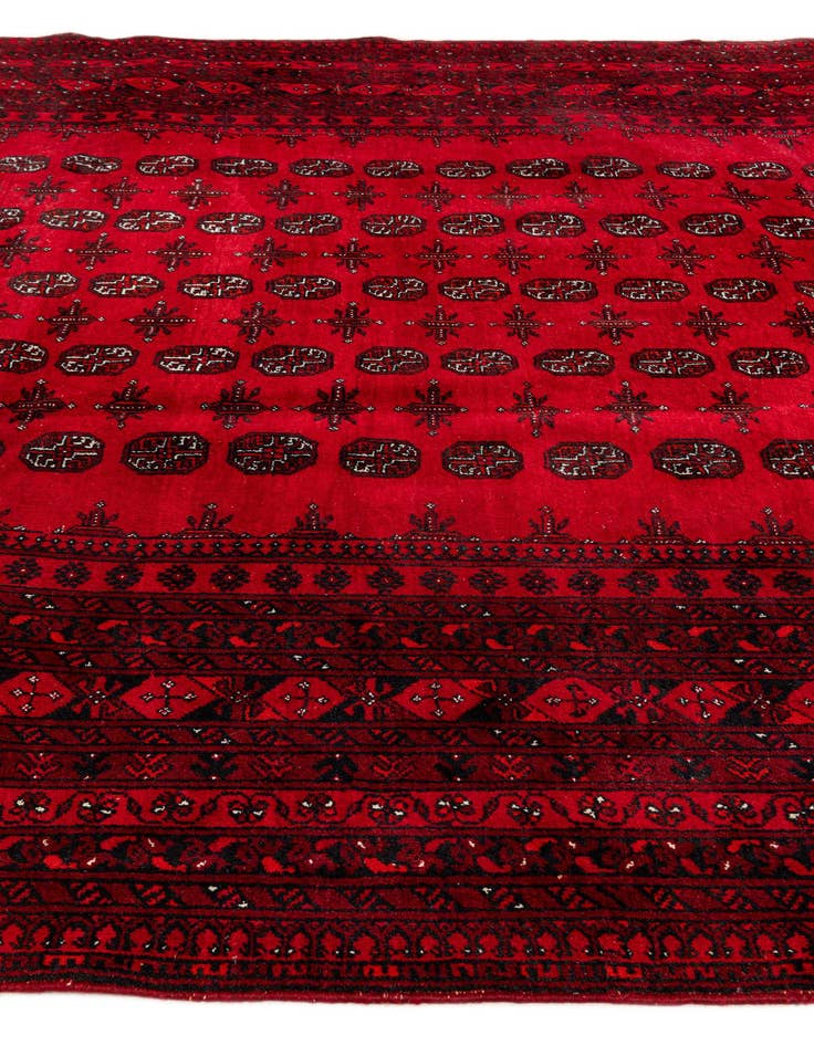 Detail image of  8' 4 x 11' 4  Hand Knotted Afghan Akhche Wool Rug