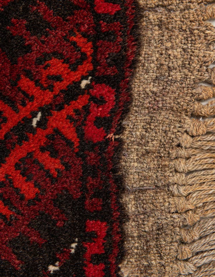 Detail image of  8' 4 x 11' 4  Hand Knotted Afghan Akhche Wool Rug
