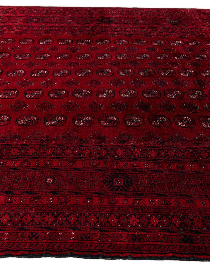 Detail image of  8' x 12' 5  Hand Knotted Afghan Akhche Wool Rug
