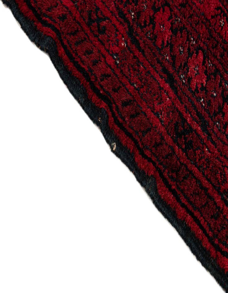 Detail image of  8' x 12' 5  Hand Knotted Afghan Akhche Wool Rug