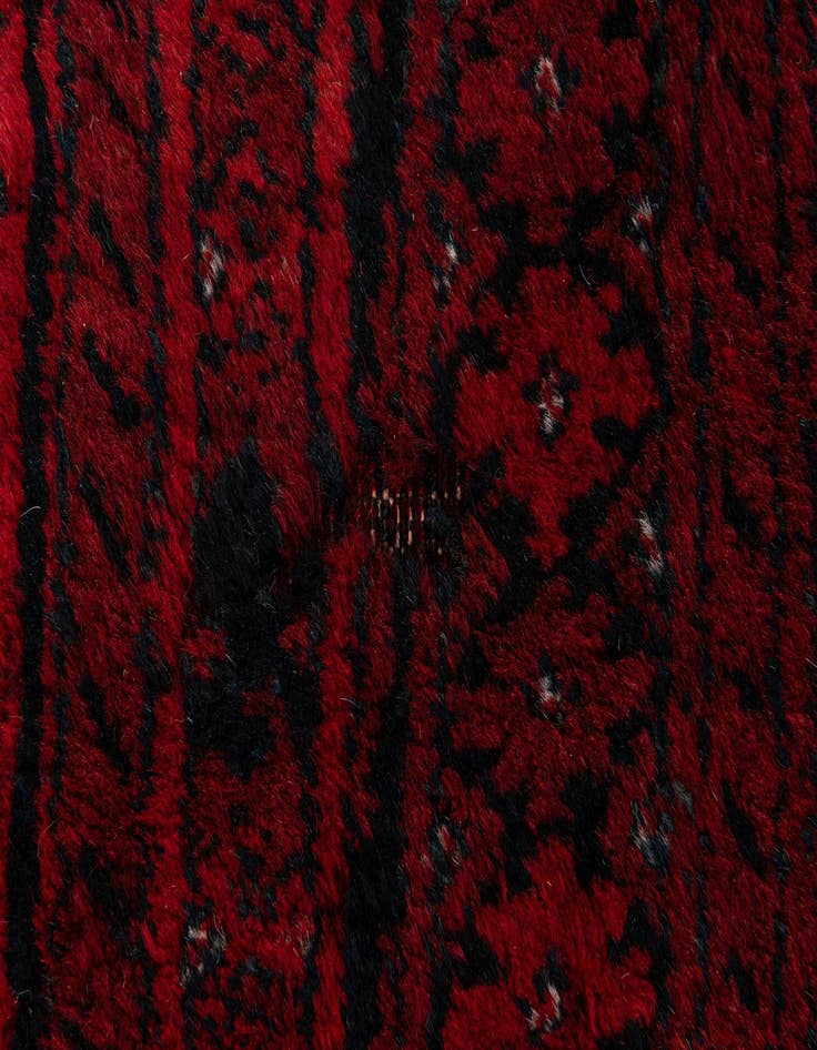 Detail image of  8' x 12' 5  Hand Knotted Afghan Akhche Wool Rug