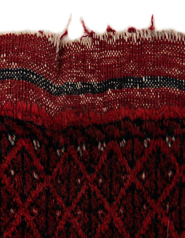 Detail image of  8' x 12' 5  Hand Knotted Afghan Akhche Wool Rug