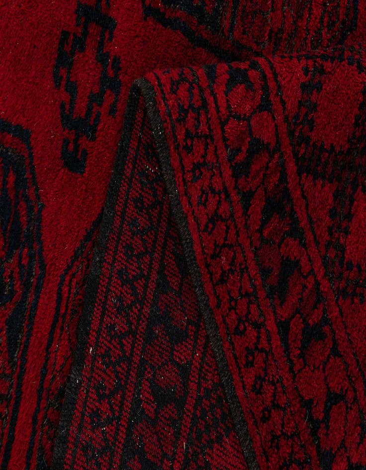 Detail image of  10' 2 x 15' 1  Hand Knotted Afghan Akhche Wool Rug