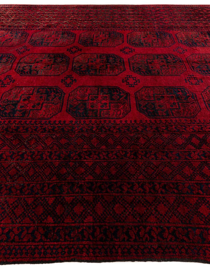 Detail image of  10' 2 x 15' 1  Hand Knotted Afghan Akhche Wool Rug