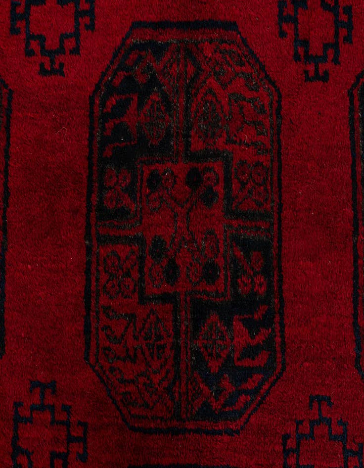 Detail image of  10' 2 x 15' 1  Hand Knotted Afghan Akhche Wool Rug
