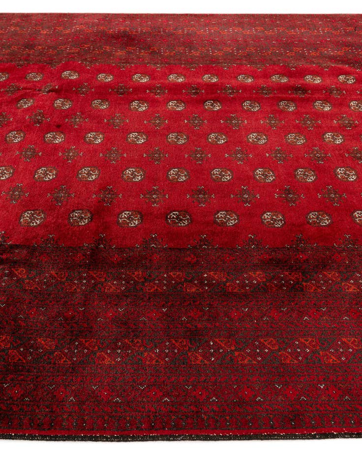 Detail image of  6' 8 x 9' 2  Hand Knotted Afghan Akhche Wool Rug