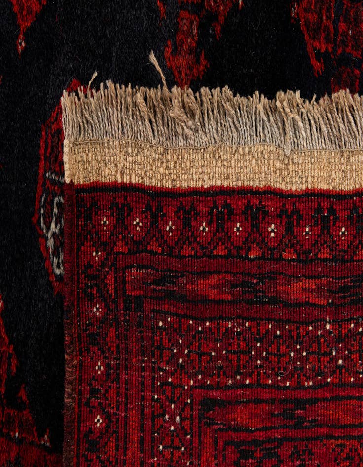 Detail image of  7' 11 x 9' 9  Hand Knotted Afghan Akhche Wool Rug