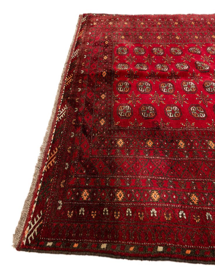 Detail image of  5' 9 x 7' 11  Hand Knotted Afghan Akhche Wool Rug