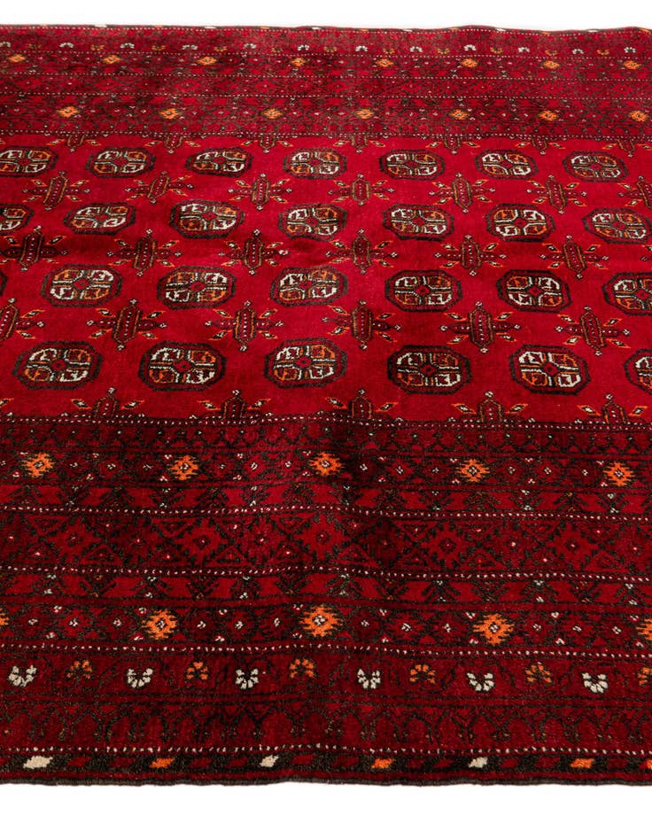Detail image of  5' 9 x 7' 11  Hand Knotted Afghan Akhche Wool Rug