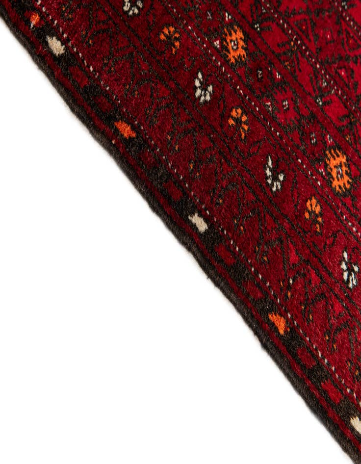 Detail image of  5' 9 x 7' 11  Hand Knotted Afghan Akhche Wool Rug