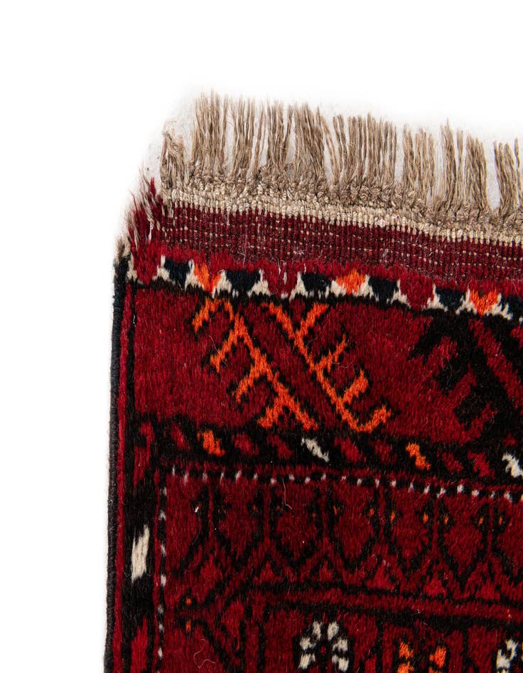 Detail image of  5' 9 x 7' 11  Hand Knotted Afghan Akhche Wool Rug