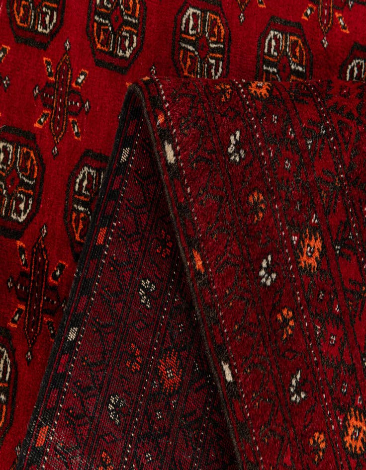 Detail image of  5' 9 x 7' 11  Hand Knotted Afghan Akhche Wool Rug