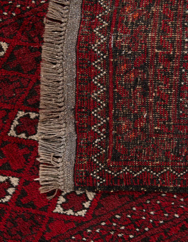 Detail image of  2' 6 x 4' 11  Hand Knotted Afghan Akhche Wool Rug