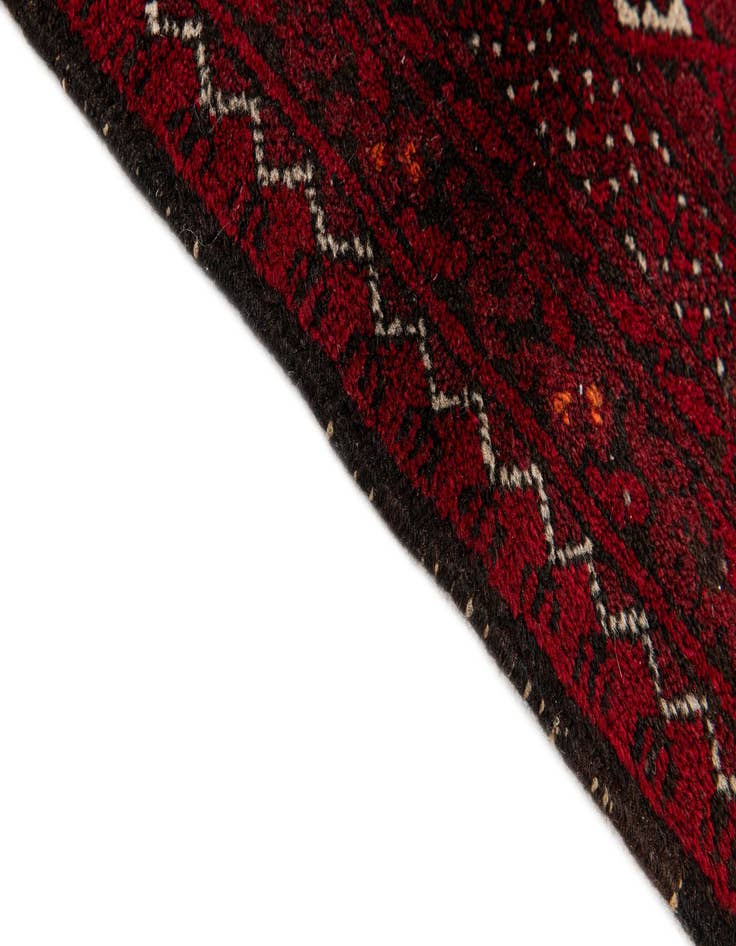 Detail image of  2' 6 x 4' 11  Hand Knotted Afghan Akhche Wool Rug