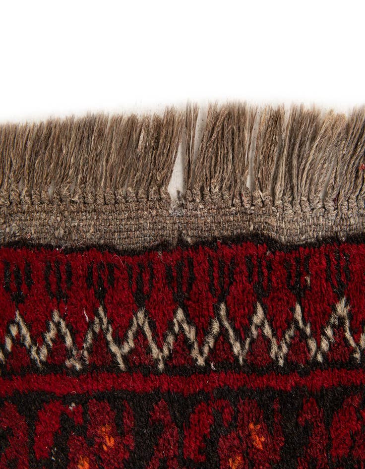 Detail image of  2' 6 x 4' 11  Hand Knotted Afghan Akhche Wool Rug