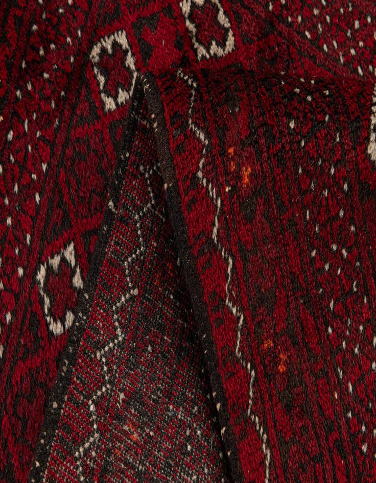 Detail image of  2' 6 x 4' 11  Hand Knotted Afghan Akhche Wool Rug