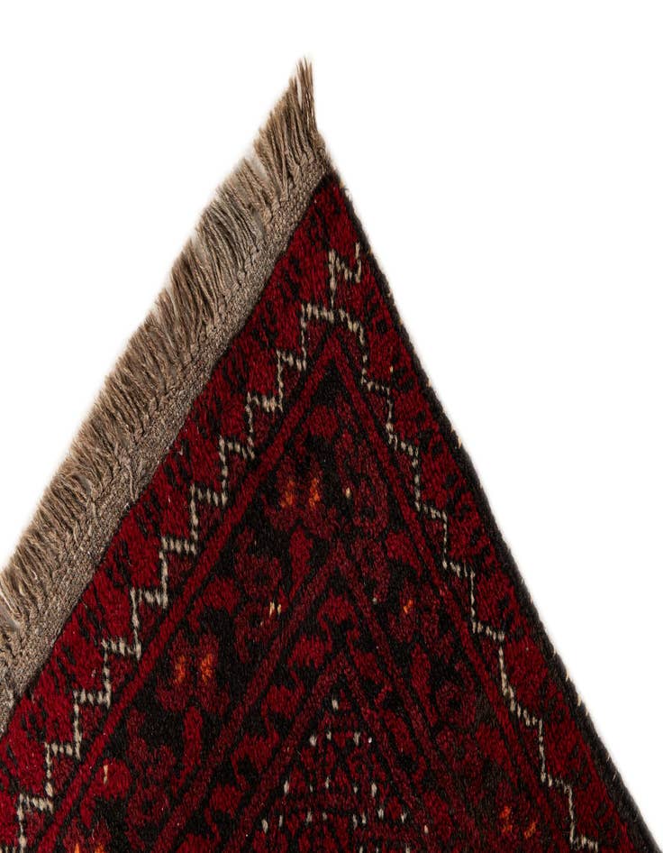 Detail image of  2' 6 x 4' 11  Hand Knotted Afghan Akhche Wool Rug