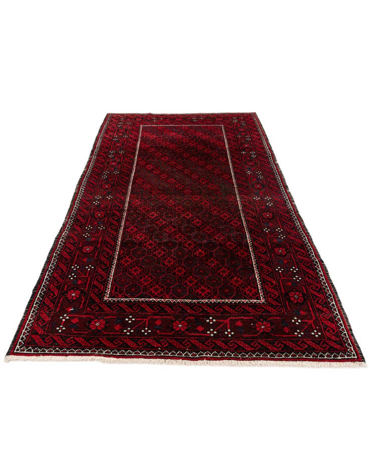 Detail image of  3' 5 x 6' 6  Hand Knotted Afghan Akhche Wool Rug