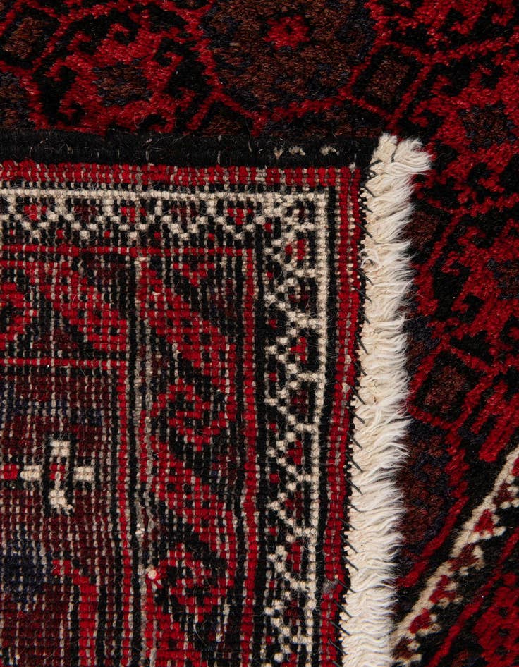 Detail image of  3' 5 x 6' 6  Hand Knotted Afghan Akhche Wool Rug
