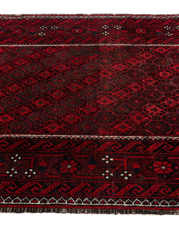 Detail image of  3' 5 x 6' 6  Hand Knotted Afghan Akhche Wool Rug