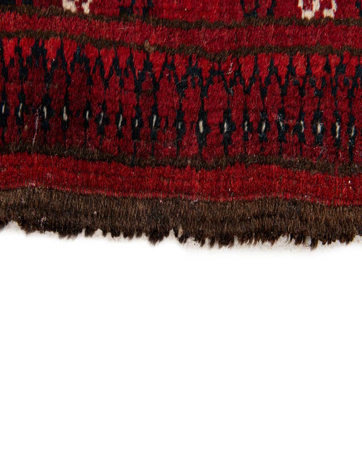 Detail image of  4' 6 x 6' 1  Hand Knotted Afghan Akhche Wool Rug