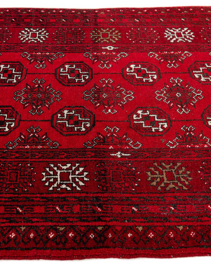 Detail image of  2' 5 x 4'  Hand Knotted Afghan Akhche Wool Rug