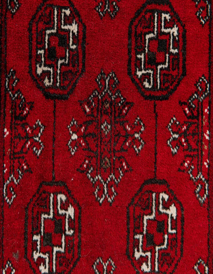 Detail image of  2' 5 x 4'  Hand Knotted Afghan Akhche Wool Rug