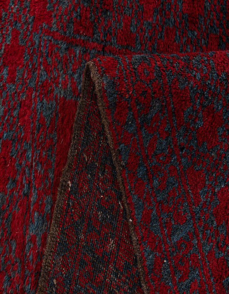 Detail image of  3' 6 x 5' 4  Hand Knotted Afghan Akhche Oriental Wool Rug