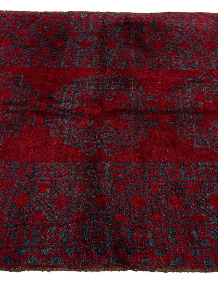 Detail image of  3' 6 x 5' 4  Hand Knotted Afghan Akhche Oriental Wool Rug