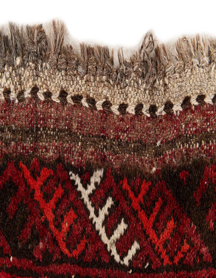 Detail image of  6' 10 x 9' 5  Hand Knotted Afghan Akhche Wool Rug