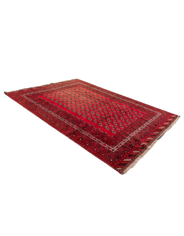 Detail image of  6' 10 x 9' 5  Hand Knotted Afghan Akhche Wool Rug