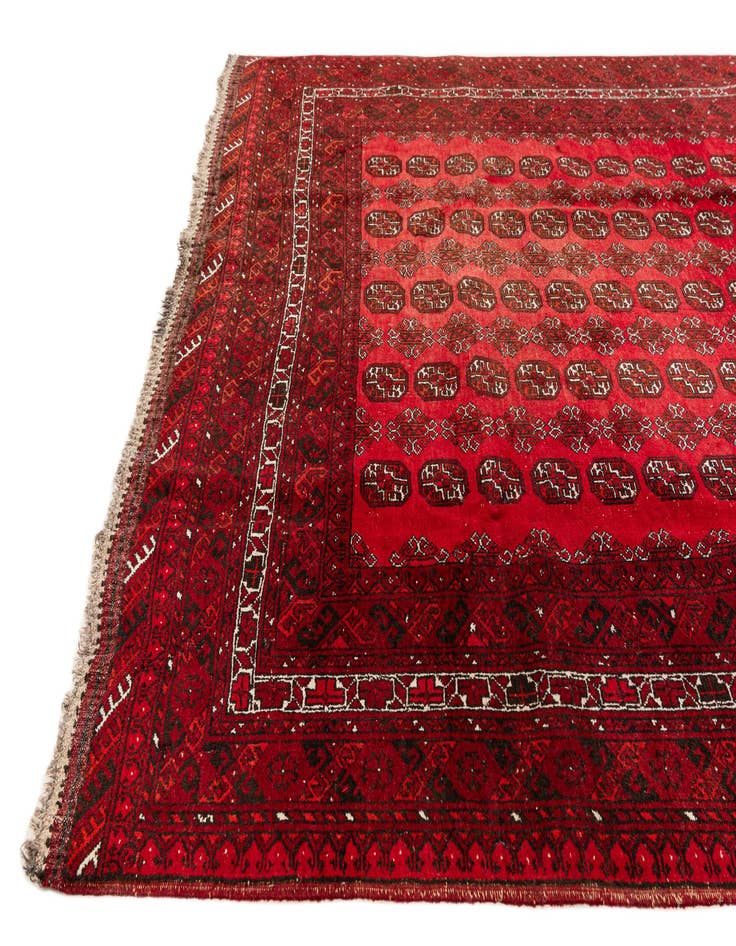 Detail image of  6' 10 x 9' 5  Hand Knotted Afghan Akhche Wool Rug