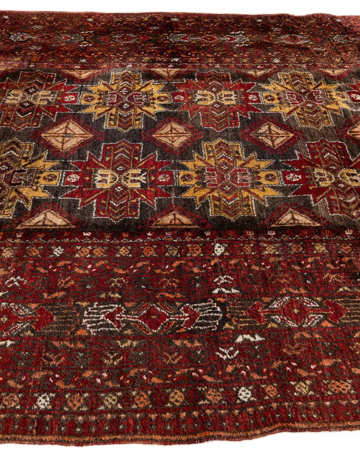 Detail image of  6' 8 x 9' 3  Hand Knotted Afghan Akhche Wool Rug