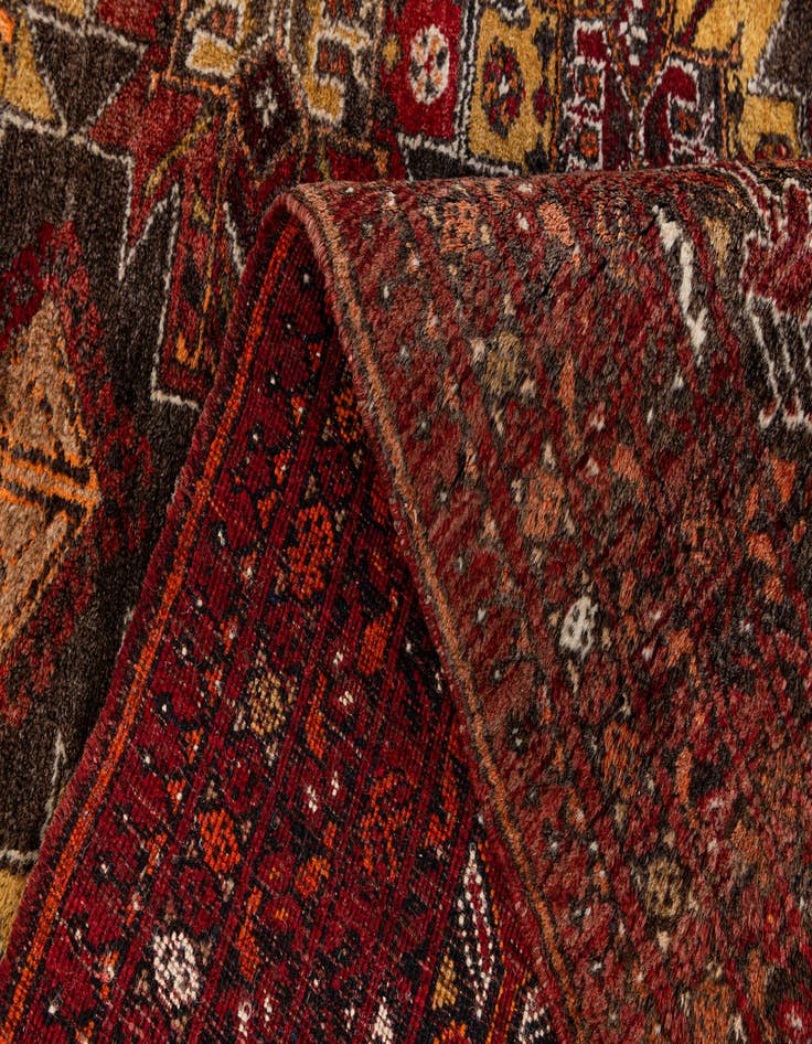 Detail image of  6' 8 x 9' 3  Hand Knotted Afghan Akhche Wool Rug
