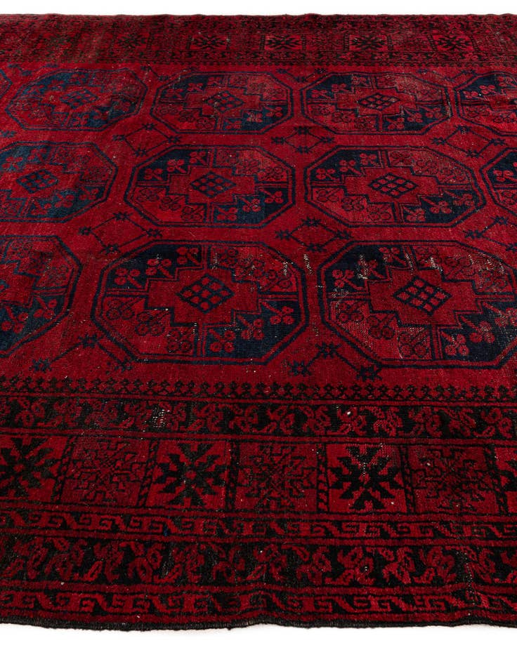 Detail image of  8' x 11' 3  Hand Knotted Afghan Akhche Wool Rug